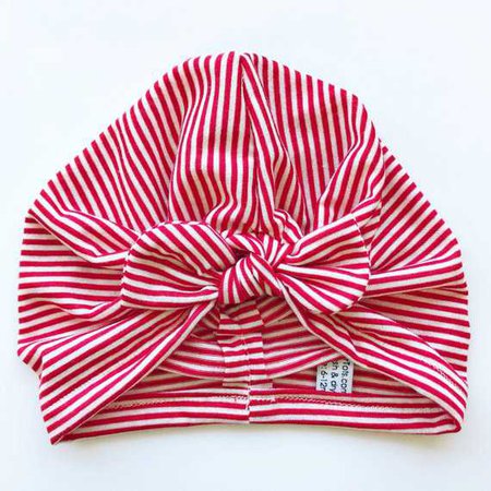 Red Pin Stripe : baby turban hat baby turban newborn hat