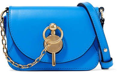 Nano Keyts Leather Shoulder Bag - Bright blue