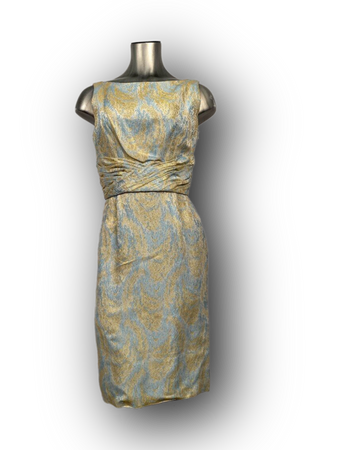 1960's Brocade Wiggle Dress vintage