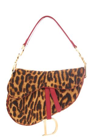 Christian Dior 1990s-2000s Cheetah Print Pony Hair Saddle Bag – Bags Arena