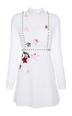 GIAMBA Long Sleeve Mini Dress With Sequin Stars Embellishment