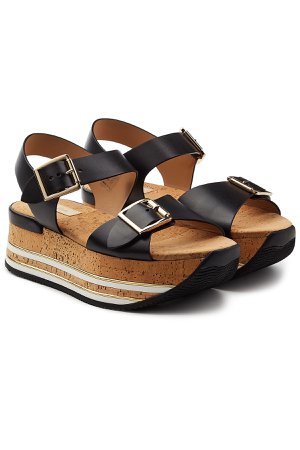 Platform Sandals with Leather Gr. IT 38