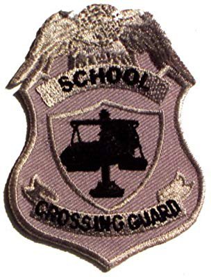 Amazon.com: SCHOOL CROSSING GUARD Uniform Patch Emblem Insignia SILVER (2 Patches Included !!)