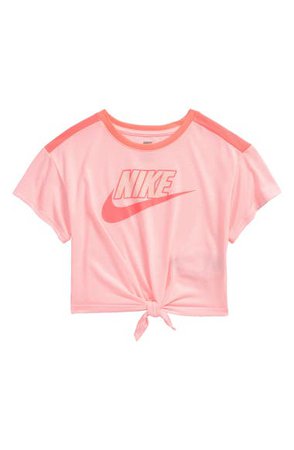 Nike KIds' Knot Hem Boxy Logo Graphic Tee (Toddler & Little Girl) | Nordstrom