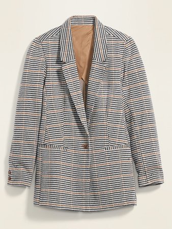 Oversized Patterned Blazer for Women | Old Navy