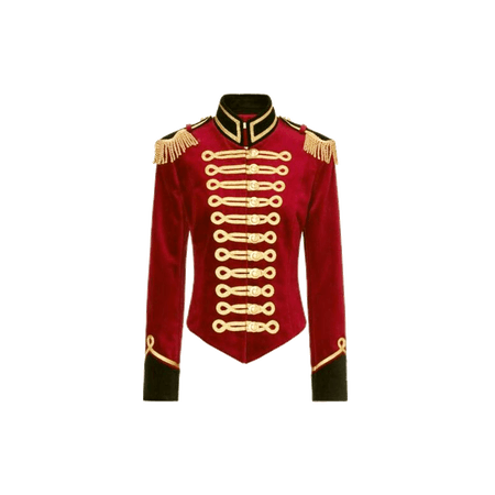 Red gold and black military jacket (dei5 edit)