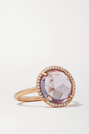 Rose gold Classic 18-karat rose gold, amethyst and diamond ring | Irene Neuwirth | NET-A-PORTER