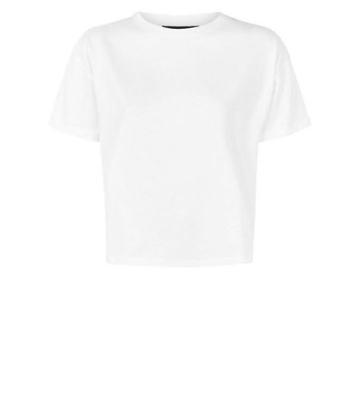White Cotton Boxy T-Shirt | New Look
