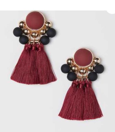 red black earrings