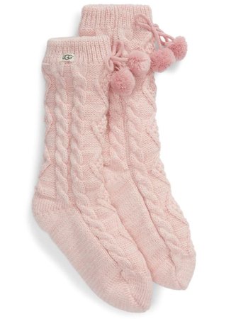 UGG Pompom Fleece Lined Socks