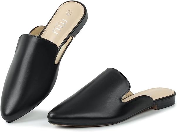 Amazon.com | MUSSHOE Mules for Women Flats Comfortable Pointed Toe Women Mules | Mules & Clogs