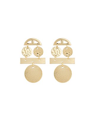 Accessorize | Shapes Statement Earrings | Gold | One Size | 5818478100