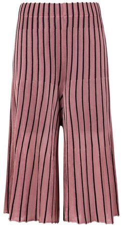pleated bicolor pants