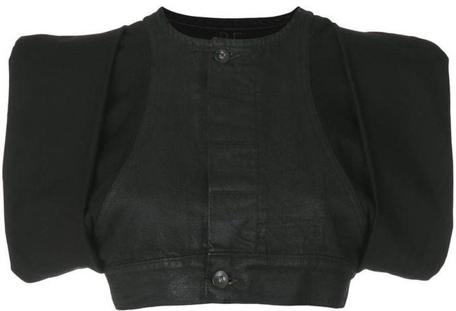 cropped panelled top
