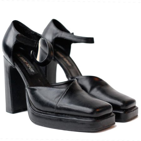 VINTAGE HOT SPOT square toe heels / 90s / square-toe / shoes / | Etsy