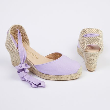Lilac Espadrilles | Comfortable Wedge Sandals | espadrille.co.uk