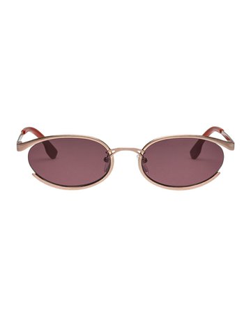 Le Specs Luxe Tres Solo Oval Sunglasses