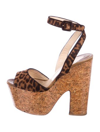 Christian Louboutin Printed Platform Sandals - Shoes - CHT111911 | The RealReal