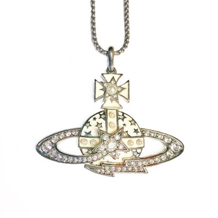 Secret Item Archive sur Instagram : SOLD Vivienne Westwood Planet Sparkle Pearl Chain Available via DM