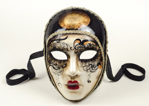 Venetian mask for sale: Volto Pierrot Betty