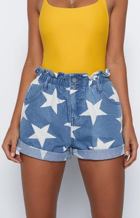 Starry Dreams Shorts Blue – Beginning Boutique
