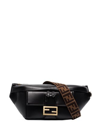 Fendi Baguette logo-print leather belt bag - FARFETCH