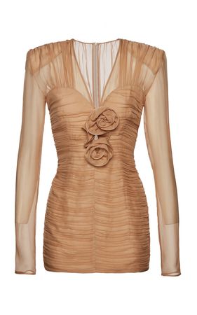 Ruched Silk Mini Dress By Magda Butrym | Moda Operandi