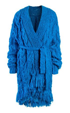 Fringed Cable-Knit Wool-Blend Cardigan By Alejandra Alonso Rojas | Moda Operandi