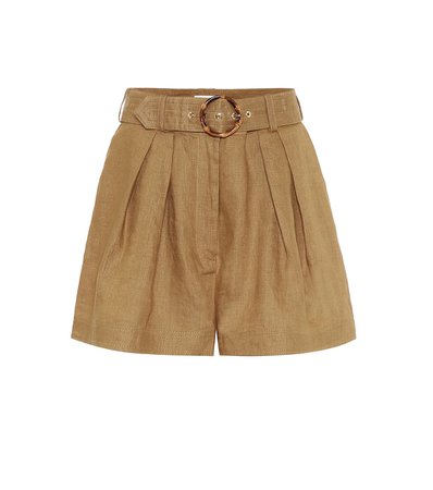 Zimmermann Super Eight Safari Linen Shorts