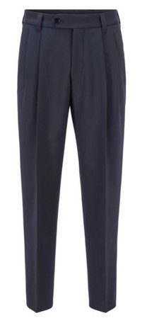 Boss Hugo Boss Formal pleat-front trousers in structured fabric