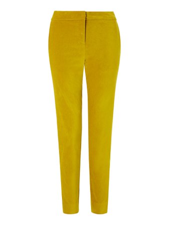 boden velvet yellow trousers