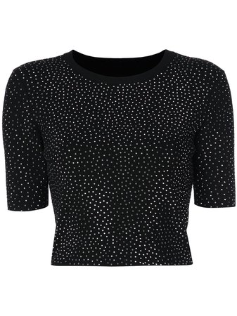 Black Alice+Olivia Ciara Cropped Sweater | Farfetch.com