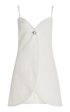Ellipse Buckle-Detailed Twill Mini Dress By Courrèges