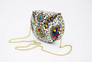 'Ani' Metal Mosaic Bag (Pearl/Multi) – Afro-Indie Adornments