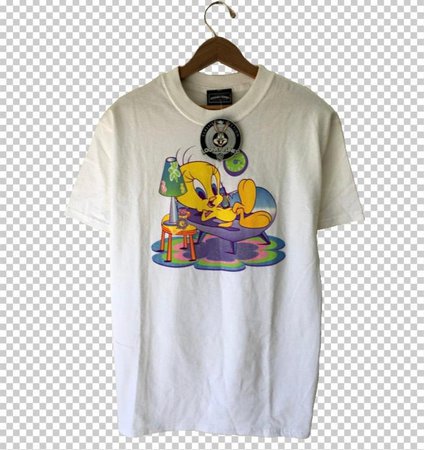 1997 Tweety Bird Mod Glitter T-Shirt Large // 90s does 60s | Etsy