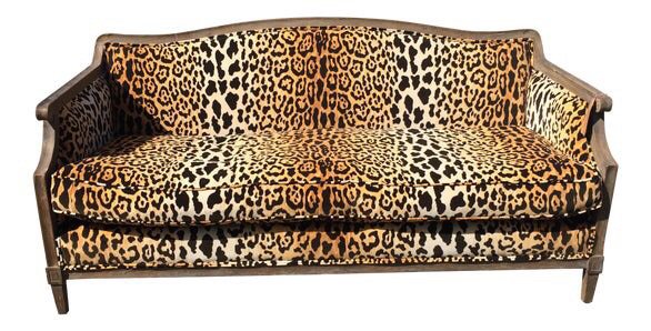 Antique Cheetah Couch