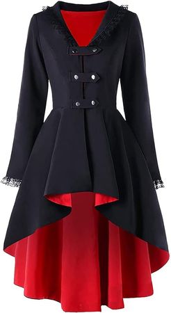 Amazon.com: Dgoopd Womens Gothic Steampunk Jacket Long Victorian Waistcoat Jacket Top Plus Size Lace Jacket Medieval Renaissance Jackets : Clothing, Shoes & Jewelry