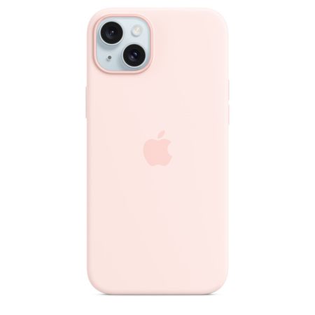 Coque en silicone avec MagSafe pour iPhone 15 Plus - Rose pâle - Apple (FR)