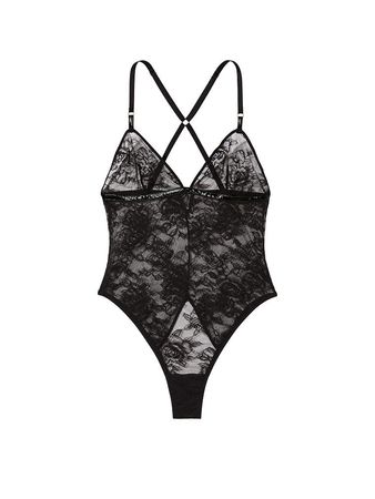 Midnight Affair Unlined Rose Lace Triangle Teddy - Sleep & Lingerie - Victoria's Secret