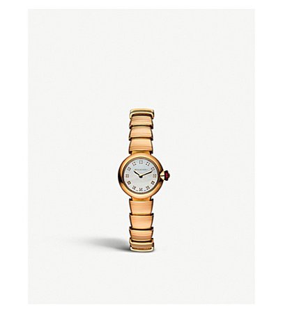 BVLGARI - Lvcea 18kt pink-gold, Mother of Pearl and diamond watch | Selfridges.com