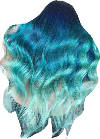 blue ombré hair