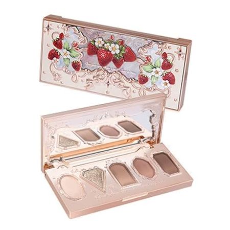 Amazon.com : 1PC Huazhixiao 5 Colors Strawberry Rococo Shimmer Matte Eyeshadow Palette, Super Pigmented Makeup Creamy Palette (01#) : Beauty & Personal Care