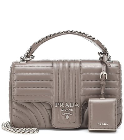 Diagramme Leather Shoulder Bag | Prada - Mytheresa