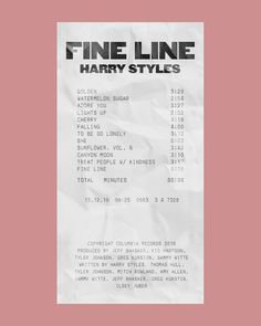fine line receipt