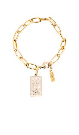 Natalie B Jewelry Gold Bar Link Bracelet in Gold | REVOLVE