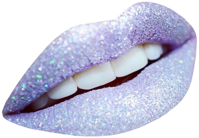 Light Blue Glitter Lips