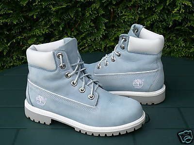 Rose Tyler (Doctor Who) baby blue Timberland boots