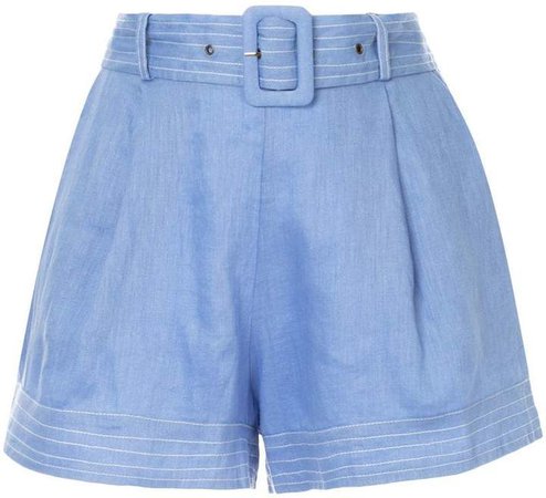 Suboo belted waist shorts