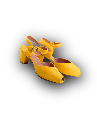 yellow retro vintage sandals shoes