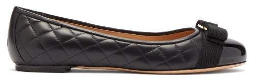 Varina Quilted Leather Ballet Flats - Womens - Black
